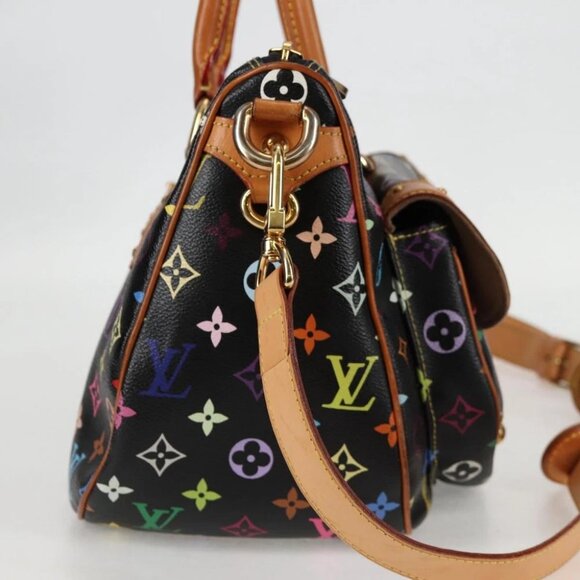LOUIS VUITTON Monogram Multicolor Rita Tote Bag Black - Picture 6 of 15